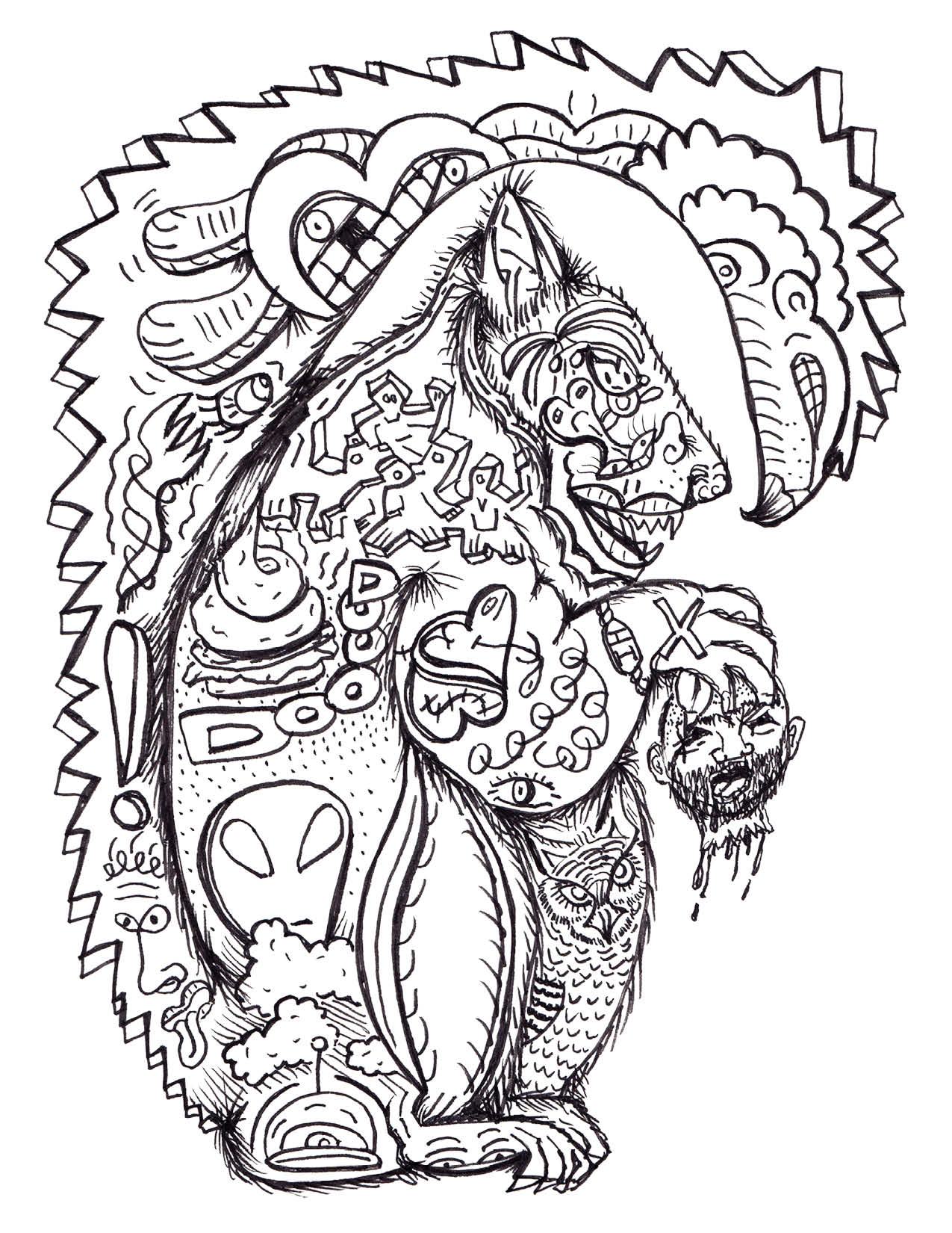 Emiko Badillo : Weird! A Coloring Book