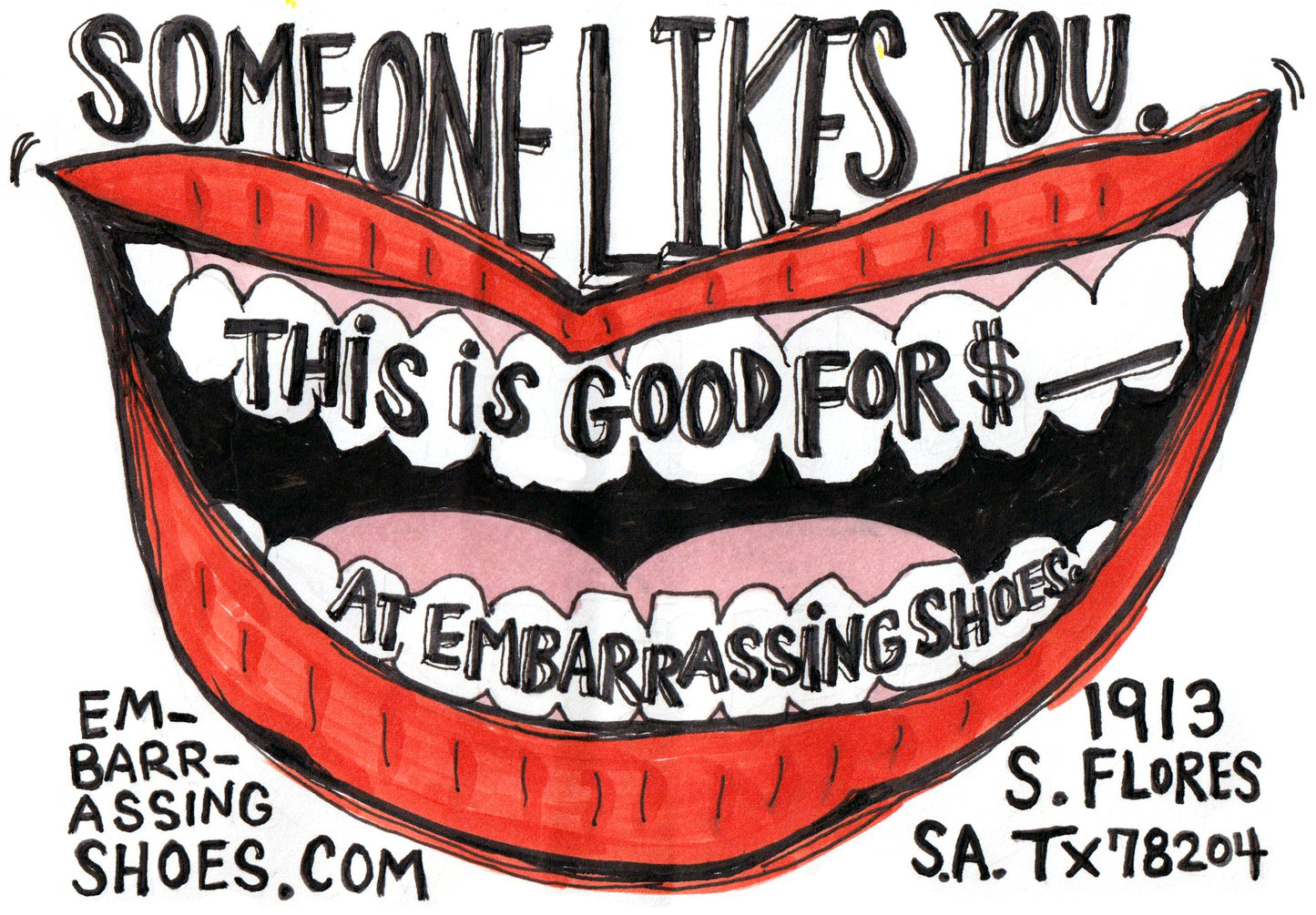 Embarrassing Shoes Gift Certificate!