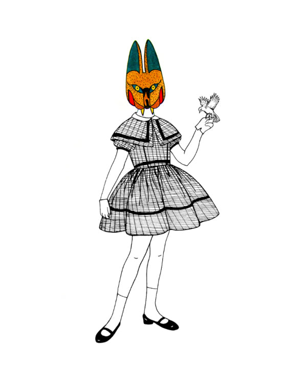 Carlos Baldizon Martini : "Girl Bird" Print