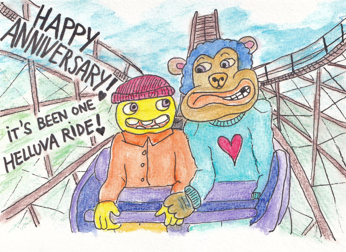 Happy Anniversary - Helluva Ride - Greeting Card