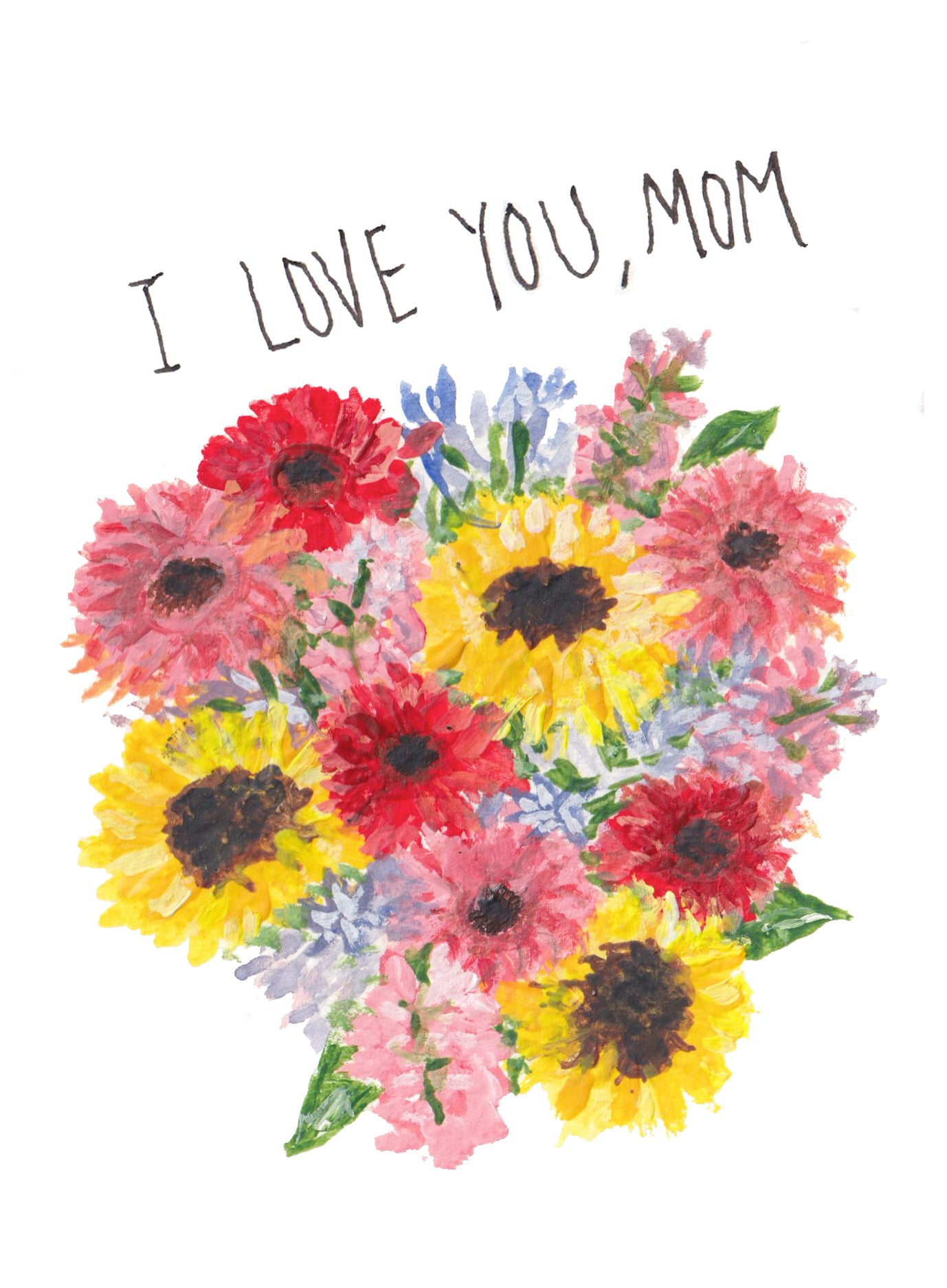 I Love You Mom - Greeting Card