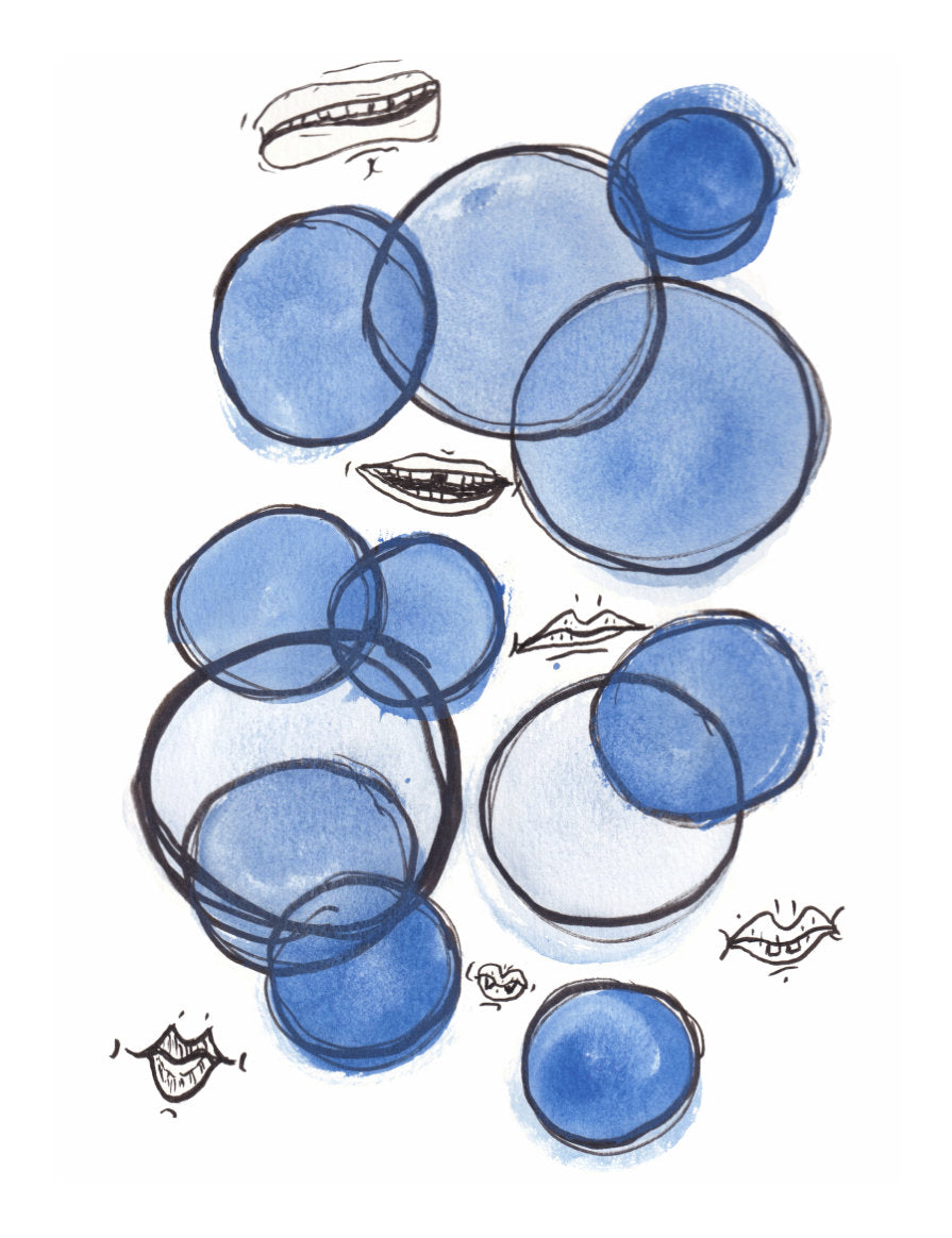 Mouth Circles - Greeting Card