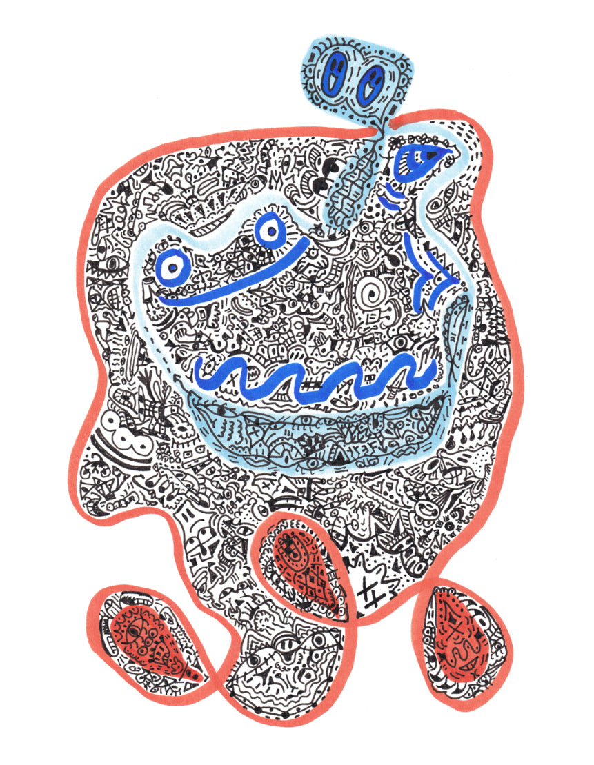 Emiko Badillo : "Not-Happy Monster" Print