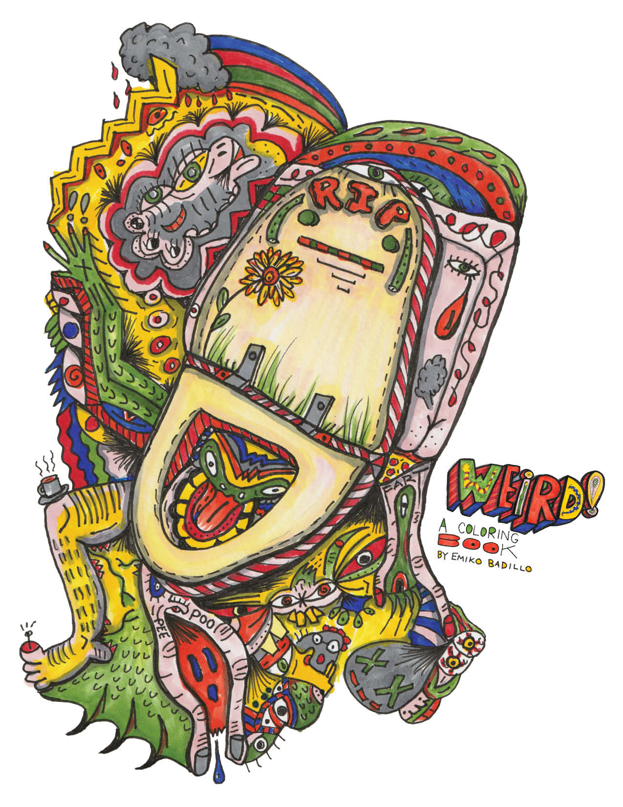 Emiko Badillo : Weird! A Coloring Book