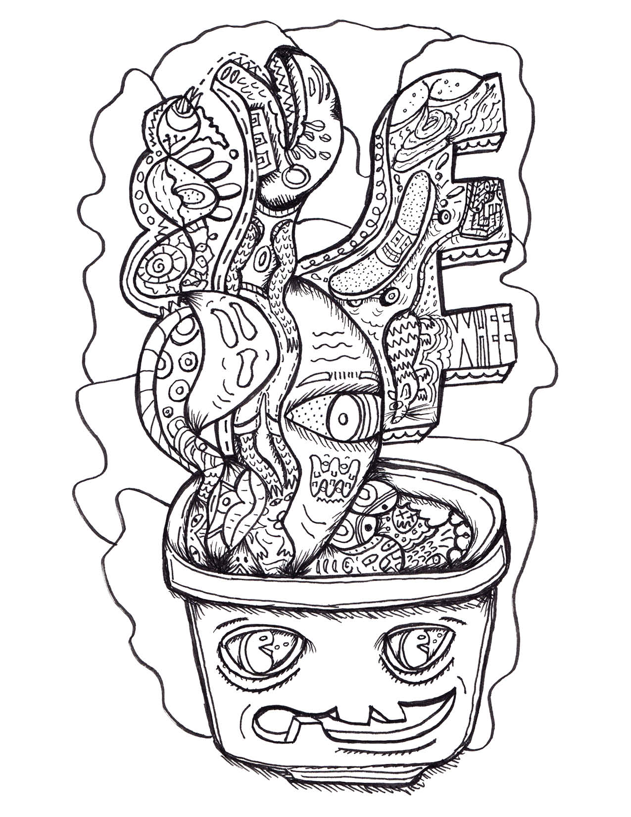 Emiko Badillo : Weird! A Coloring Book