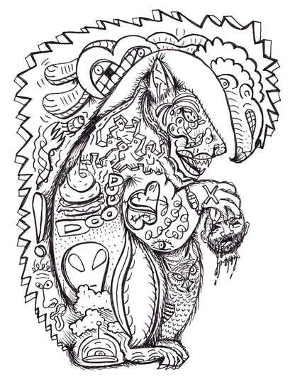 Emiko Badillo : Weird! A Coloring Book