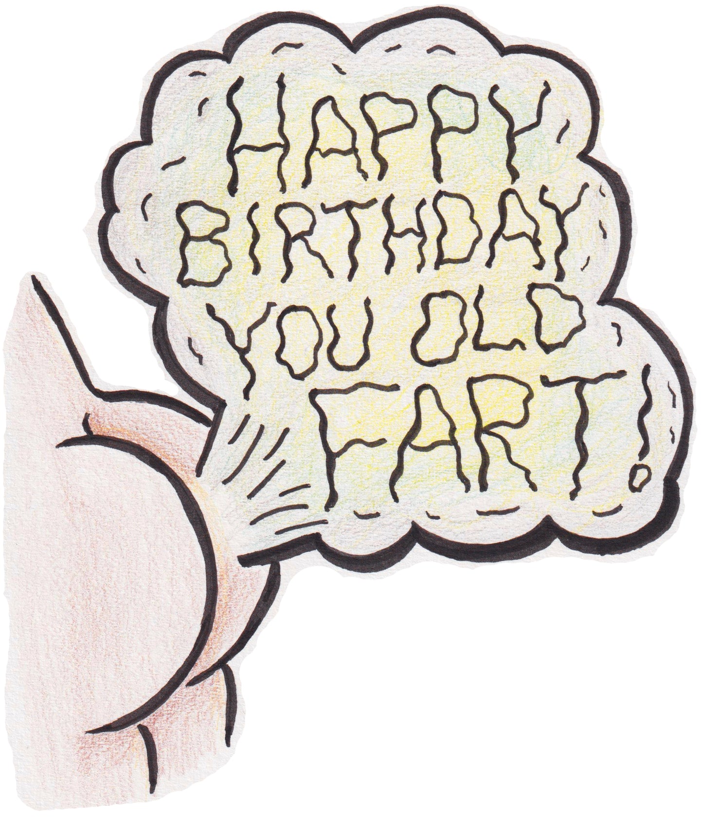 Happy Birthday Fart Card - Greeting Card