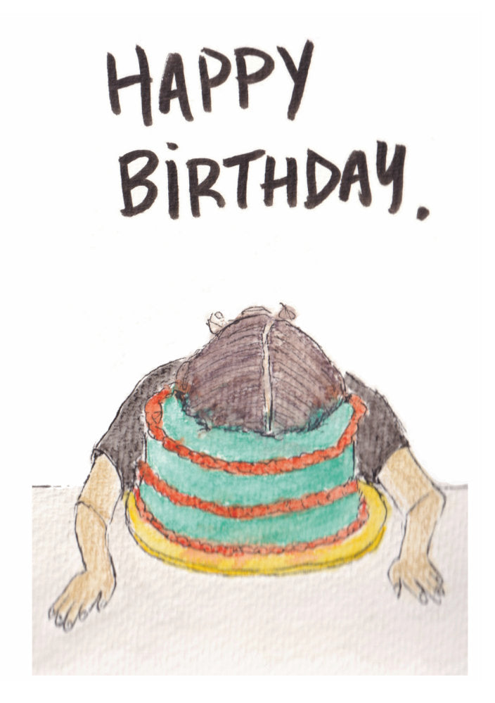 "Happy Birthday! (CakeFace)" Greeting Card